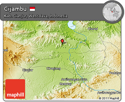 Physical 3D Map of Cijambu