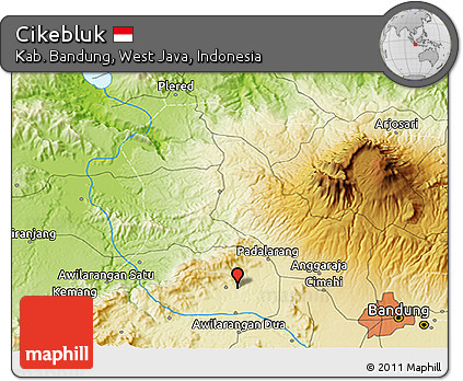 Physical 3D Map of Cikebluk