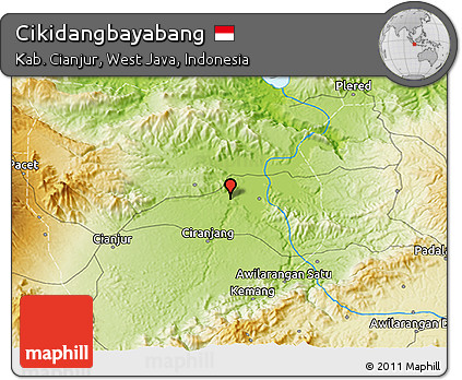 Physical 3D Map of Cikidangbayabang