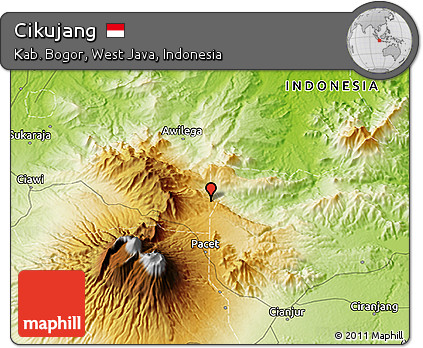 Physical 3D Map of Cikujang