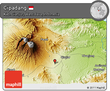 Physical 3D Map of Cipadang