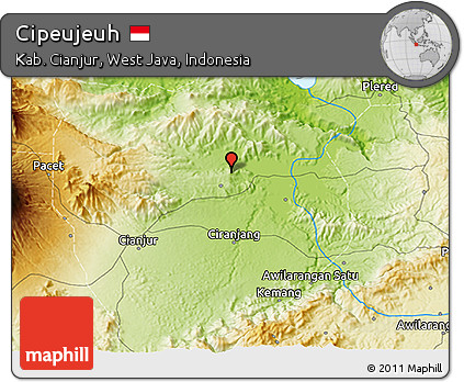 Physical 3D Map of Cipeujeuh