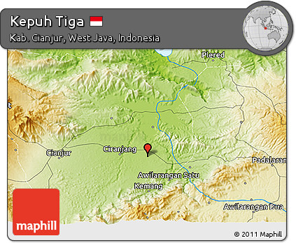 Physical 3D Map of Kepuh Tiga