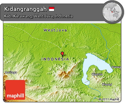 Physical 3D Map of Kidangranggah