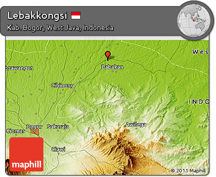 Physical 3D Map of Lebakkongsi