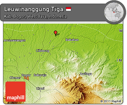 Physical 3D Map of Leuwinanggung Tiga