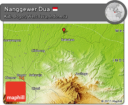 Physical 3D Map of Nanggewer Dua