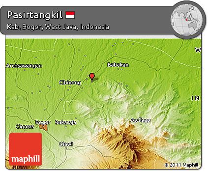 Physical 3D Map of Pasirtangkil
