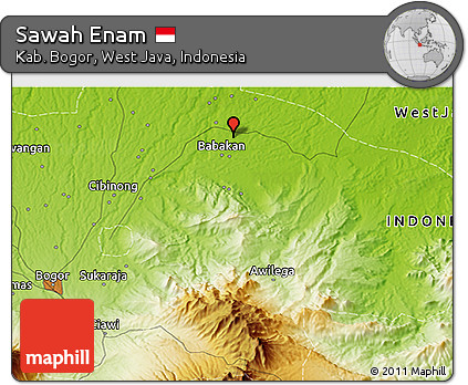 Physical 3D Map of Sawah Enam