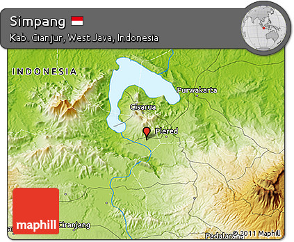 Physical 3D Map of Simpang