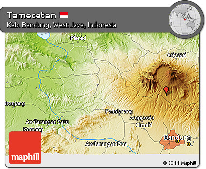 Physical 3D Map of Tamecetan