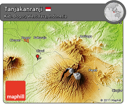 Physical 3D Map of Tanjakanranji
