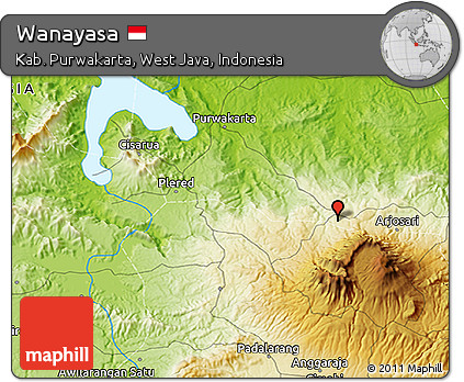 Physical 3D Map of Wanayasa