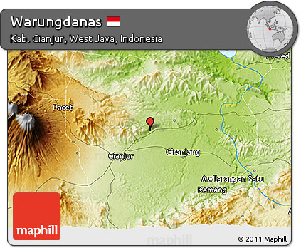 Physical 3D Map of Warungdanas