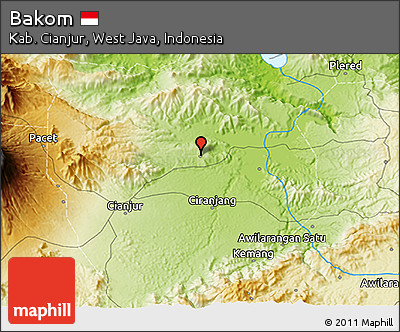 Physical 3D Map of Bakom