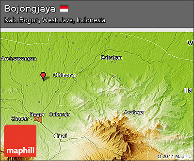 Physical 3D Map of Bojongjaya