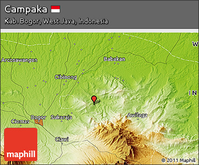 Physical 3D Map of Campaka