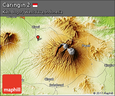 Physical 3D Map of Caringin 2