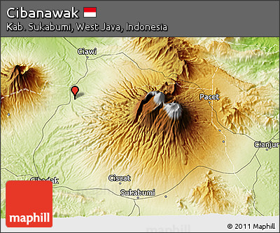 Physical 3D Map of Cibanawak