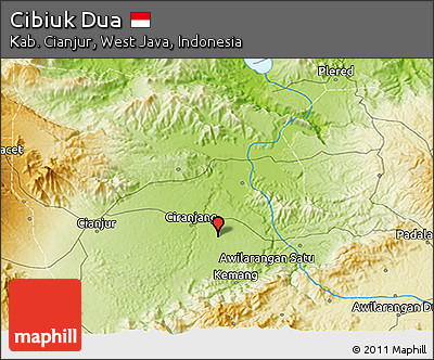 Physical 3D Map of Cibiuk Dua