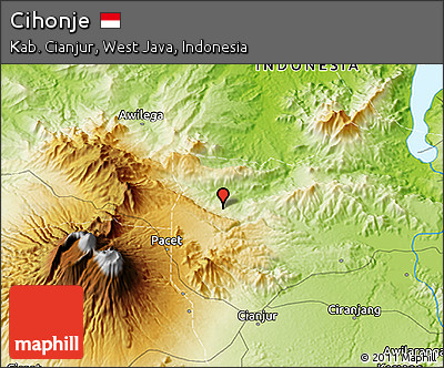 Physical 3D Map of Cihonje