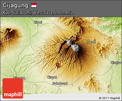 Physical 3D Map of Cijagung
