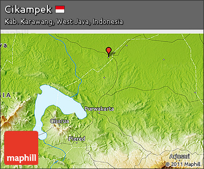 Physical 3D Map of Cikampek
