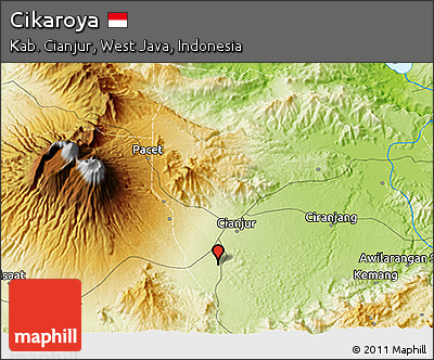 Physical 3D Map of Cikaroya
