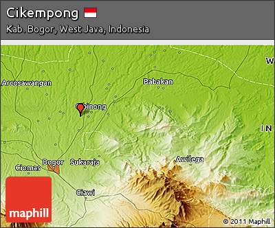 Physical 3D Map of Cikempong