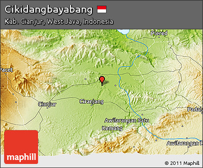 Physical 3D Map of Cikidangbayabang