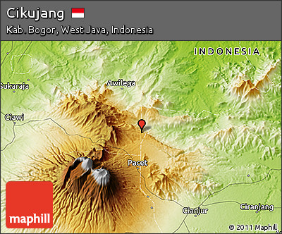 Physical 3D Map of Cikujang
