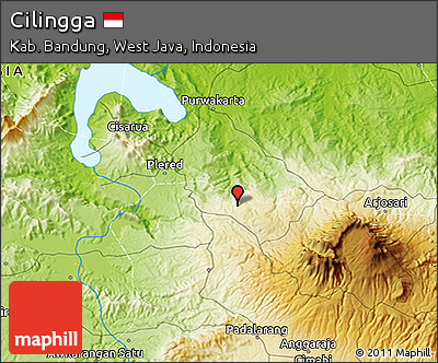 Physical 3D Map of Cilingga