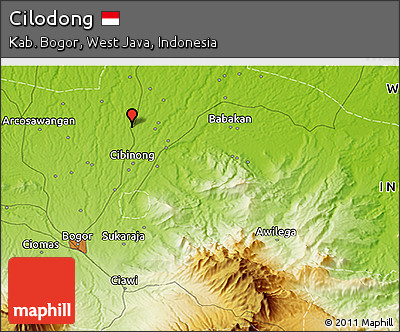 Physical 3D Map of Cilodong