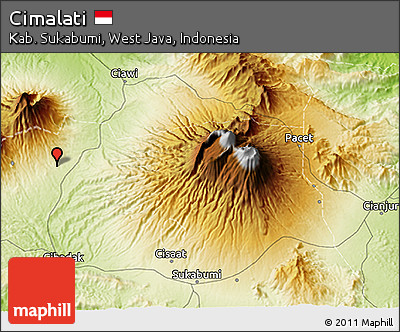 Physical 3D Map of Cimalati