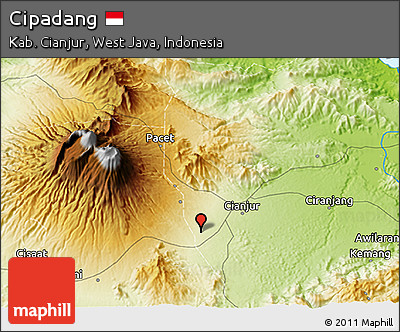 Physical 3D Map of Cipadang