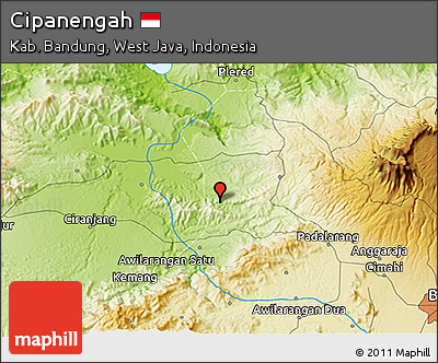 Physical 3D Map of Cipanengah