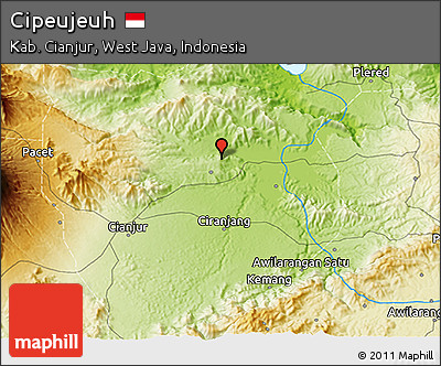 Physical 3D Map of Cipeujeuh