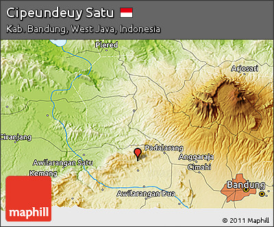 Physical 3D Map of Cipeundeuy Satu