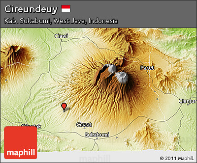 Physical 3D Map of Cireundeuy