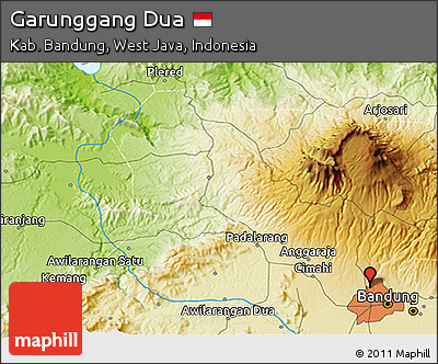Physical 3D Map of Garunggang Dua