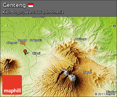 Physical 3D Map of Genteng
