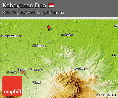 Physical 3D Map of Kabayunan Dua