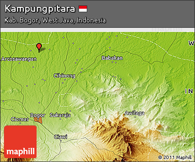 Physical 3D Map of Kampungpitara