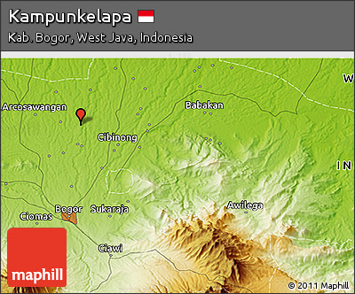 Physical 3D Map of Kampunkelapa
