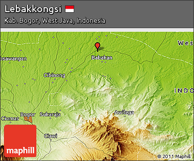 Physical 3D Map of Lebakkongsi