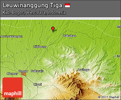 Physical 3D Map of Leuwinanggung Tiga