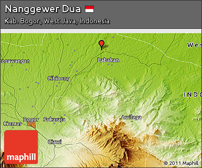 Physical 3D Map of Nanggewer Dua
