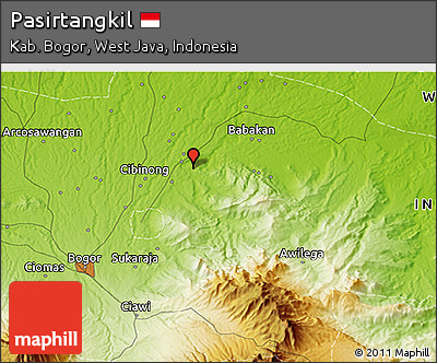 Physical 3D Map of Pasirtangkil
