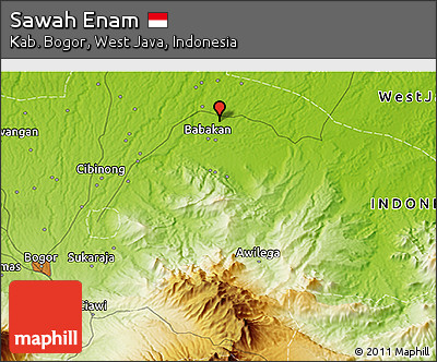 Physical 3D Map of Sawah Enam