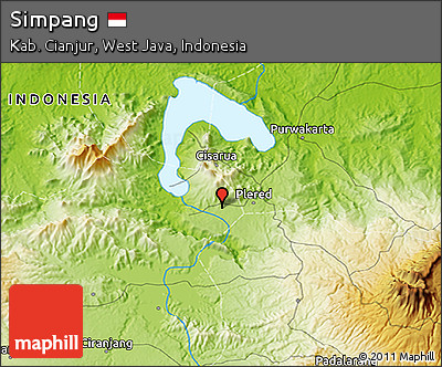 Physical 3D Map of Simpang
